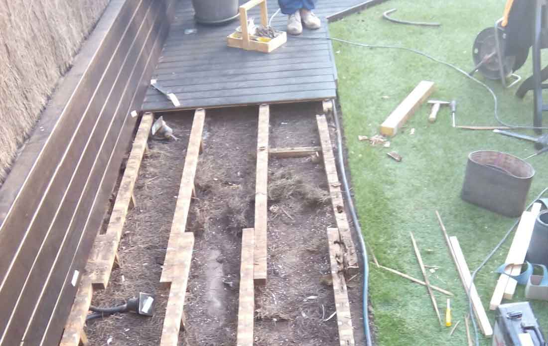 Instalación tarima exterior - Parquets Gavá