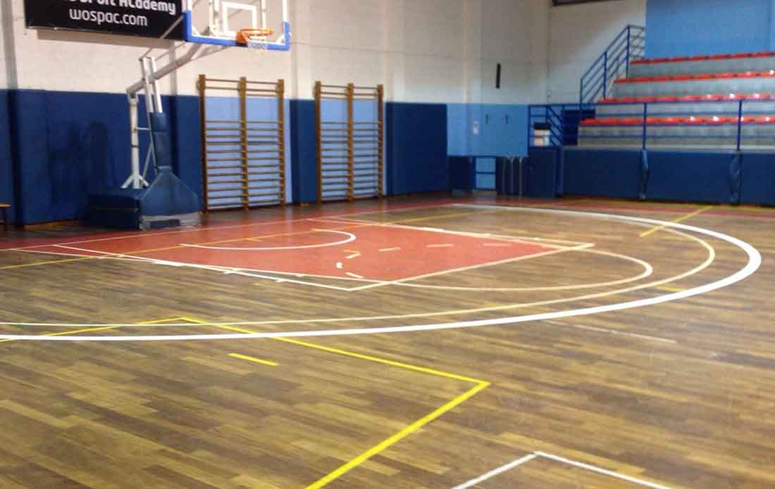 Rehabilitación pavimento deportivo.